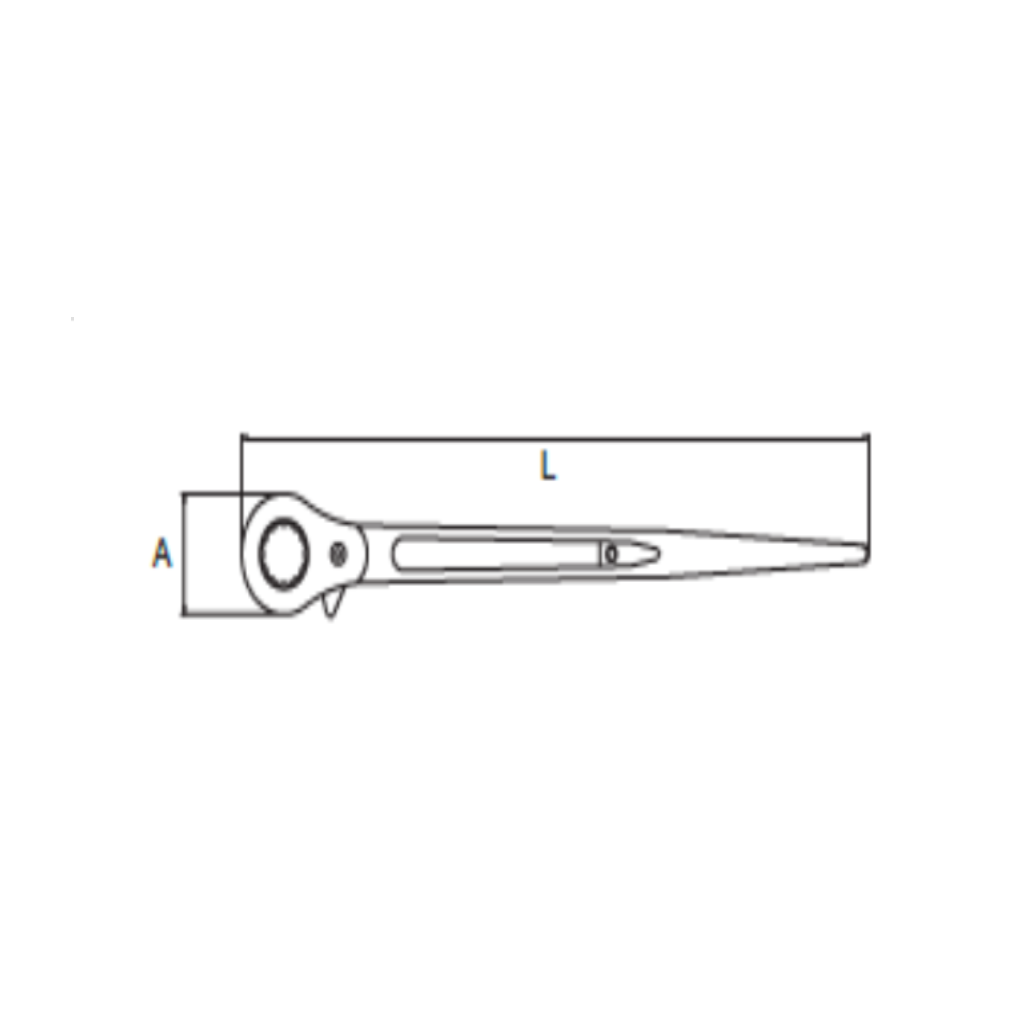 Bản vẽ kỹ thuật Cờ Lê Tự Động 2 Đầu Tuýp Đuôi Chuột 17×21 mm SATA 47310