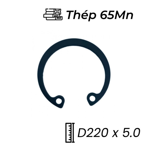 Phe Gài Lỗ Thép 65Mn DIN472 D220x5.0