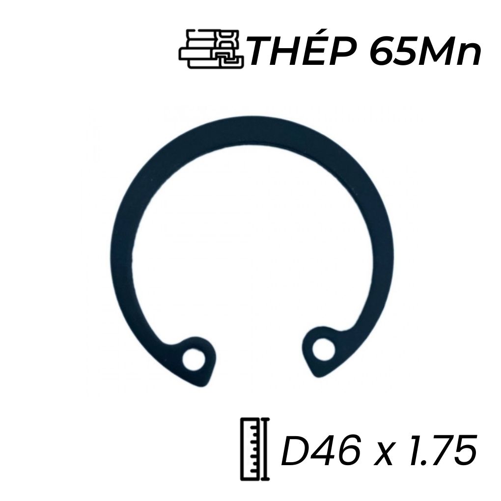 Phe Gài Lỗ Thép 65Mn DIN472 D46x1.75 (5Cái/Bịch)