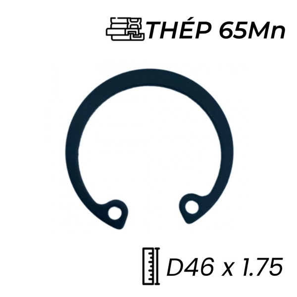 Phe Gài Lỗ Thép 65Mn DIN472 D46x1.75 (5Cái/Bịch)