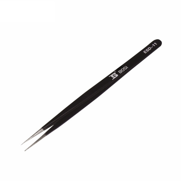 Nhíp Inox Mũi Nhọn Chống Tĩnh Điện 140x7x2 mm Bosi BS459031
