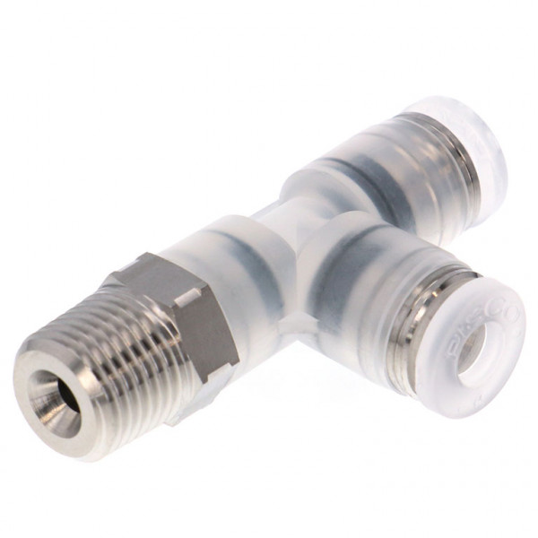 Đầu Nối Nhanh Khí Nén Dạng Chữ T Ren Ngoài Pisco PPD4-01SUS