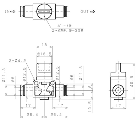 Bản vẽ kỹ thuật Van Tay Khí Nén Pisco HV6-6W