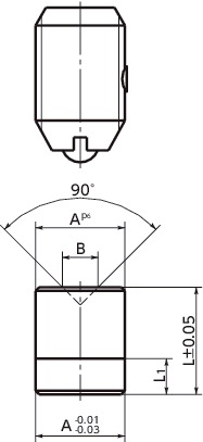 Bản vẽ kỹ thuật Nút Nhấn Bi OD5 NBK Dòng BB