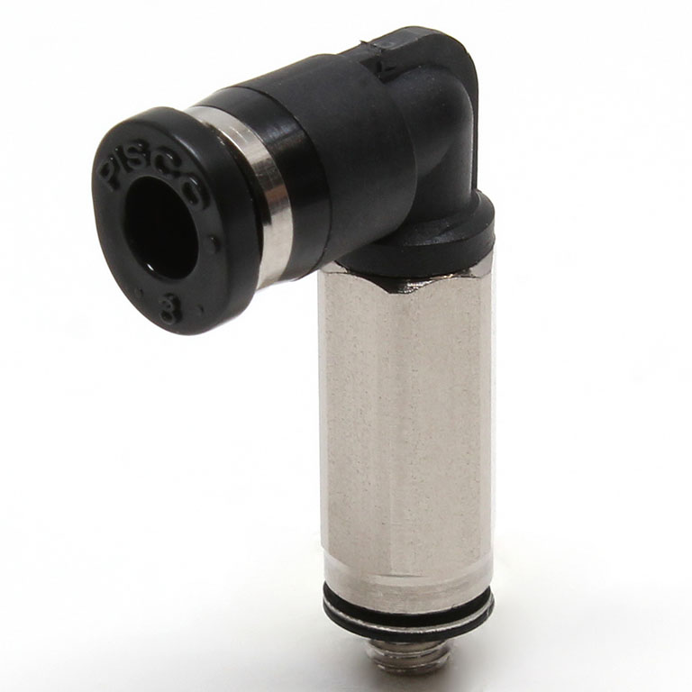 Đầu Nối Nhanh Khí Nén Dạng Cong 90° Ren Ngoài (Dài) Pisco PLL3-M3MW