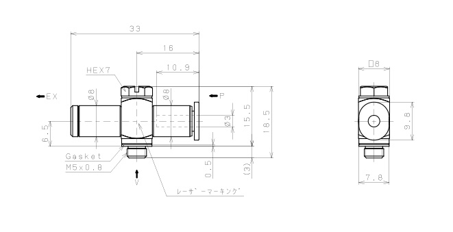 Bản vẽ kỹ thuật Bộ Tạo Chân Không Dòng VM - VC Pisco VCH04-M53