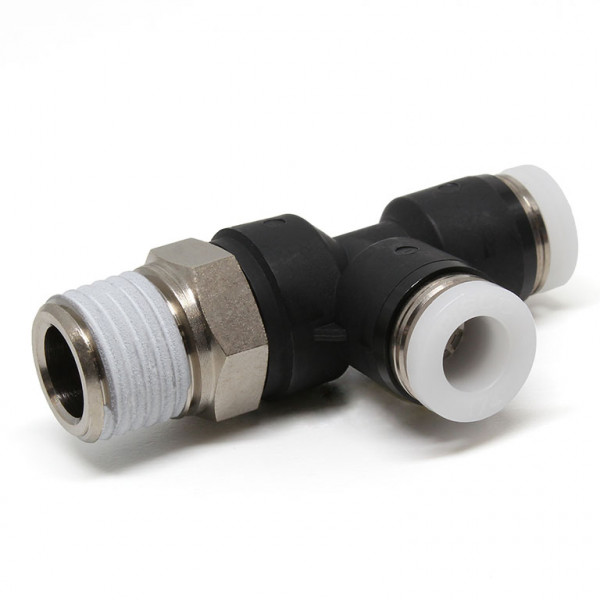 Đầu Nối Nhanh Khí Nén Dạng Chữ T Ren Ngoài Pisco PD1/4-N2UW