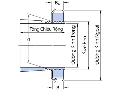 Bản vẽ kỹ thuật Măng Xông Côn Rút ID50 mm SKF H311 (d50)