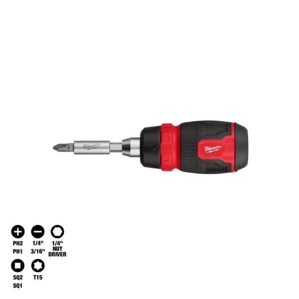 Bộ Tua Vít Nhỏ Gọn 8 Đầu 1/4" Milwaukee 48-22-2913