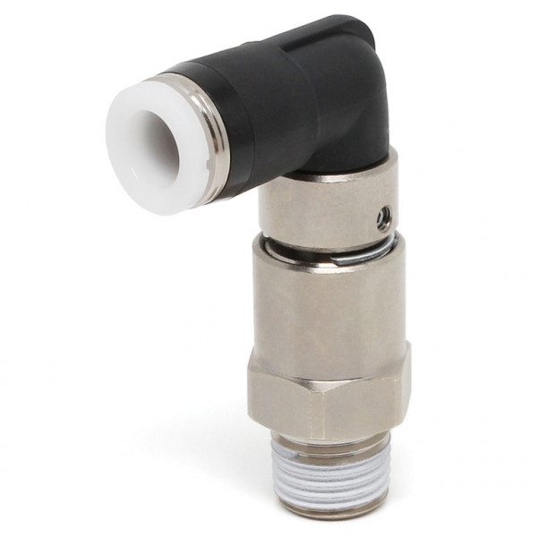 Đầu Nối Nhanh Khí Nén Dạng Cong 90° Ren Ngoài Có Khớp Xoay Tốc Độ Cao Pisco RHL5/16-02