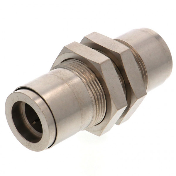 Đầu Nối Nhanh Khí Nén Dạng Thẳng Ren Ngoài Lắp Kẹp Vách Pisco KM8-F