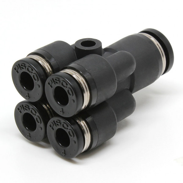 Đầu Nối Nhanh Khí Nén Chữ Y 5 Ngã Dạng Nối Giảm Pisco PRG6-4W-C