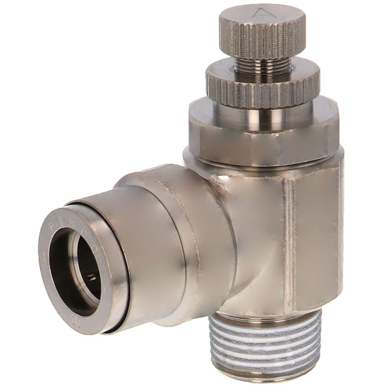 Van Tiết Lưu Khí Nén Bằng Đồng Mạ Niken Pisco KJSC10-03A