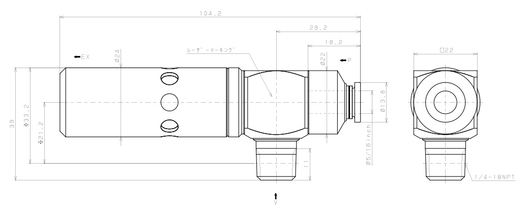 Bản vẽ kỹ thuật Bộ Tạo Chân Không Dòng VM - VC Pisco VCL20-N2-5/16C