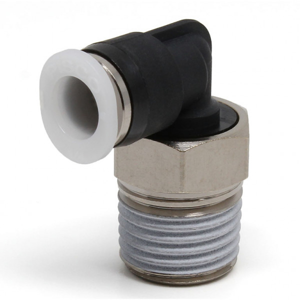 Đầu Nối Nhanh Khí Nén Dạng Cong 90° Ren Ngoài Pisco PL1/4-02M