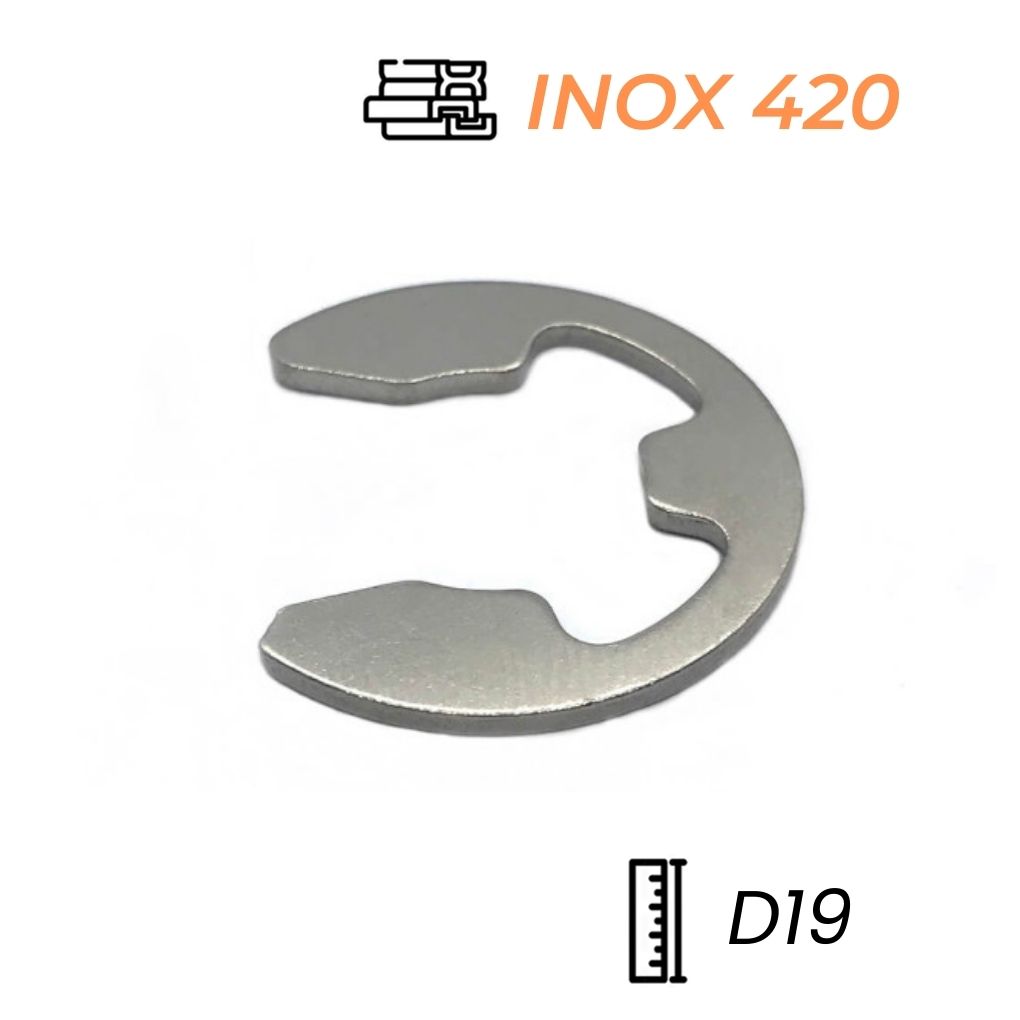 Phe Gài Trục Chữ E Inox 420 D19