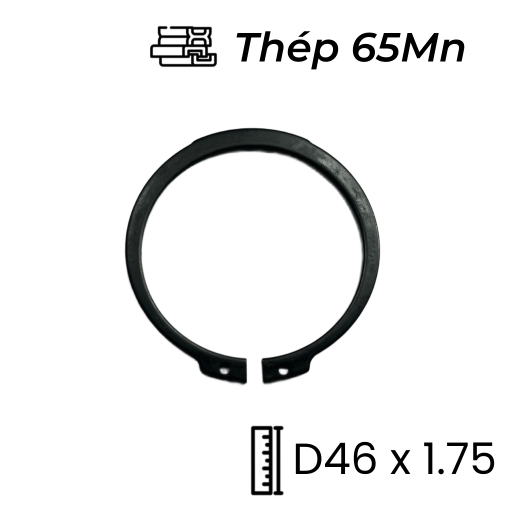 Phe Gài Trục Thép 65Mn DIN471 D46x1.75