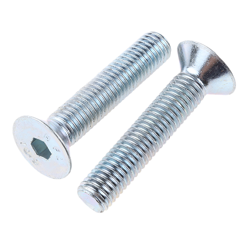 Lục Giác Chìm Col Thép Mạ Kẽm Trắng Cr3+ 10.9 DIN7991 M12x100