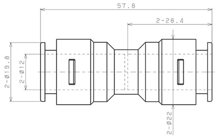 Bản vẽ kỹ thuật Đầu Nối Nhanh Khí Nén Dạng Thẳng Pisco APU12-C