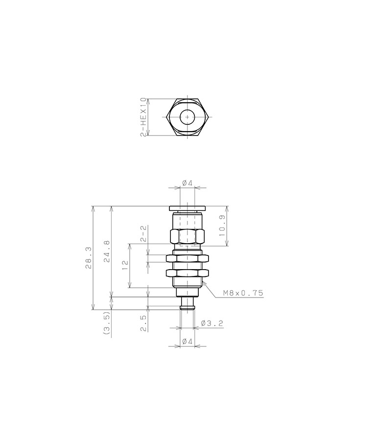 Bản vẽ kỹ thuật Bộ Nấm Hút Chân Không Và Giá Đỡ, Silicone,  O.D 20 mm, Pisco VPA20PS-4J