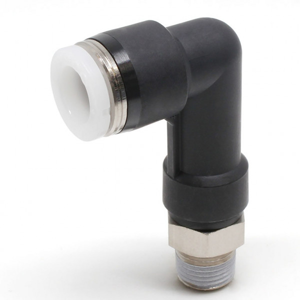 Đầu Nối Nhanh Khí Nén Dạng Cong 90° Ren Ngoài (Dài) Pisco PLL5/16-01W