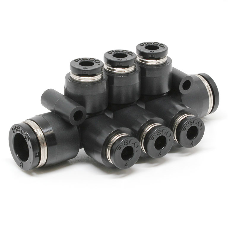Đầu Nối Nhanh Khí Nén Chữ T 8 Ngã Dạng Nối Giảm Pisco PKVG8-4-UC