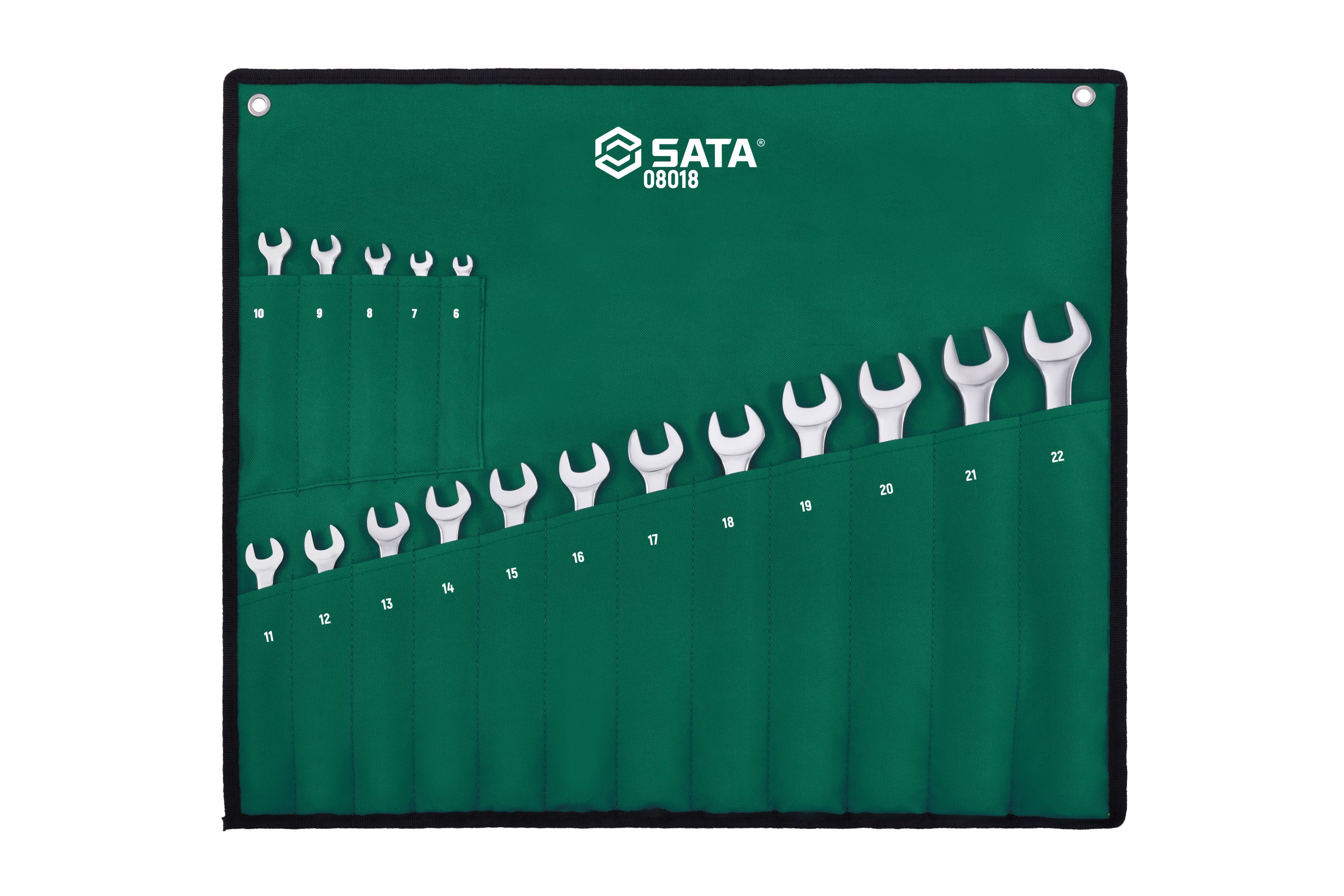 Bộ Cờ Lê Vòng Miệng 17 Chi Tiết (6 mm - 22 mm) SATA 08018