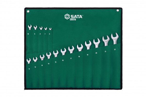 Bộ Cờ Lê Vòng Miệng 17 Chi Tiết (6 mm - 22 mm) SATA 08018