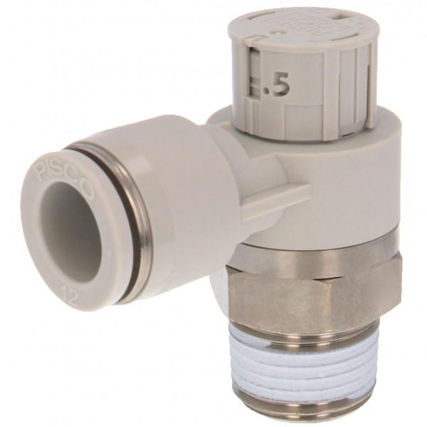 Van Tiết Lưu Khí Nén Loại Khóa Đẩy Có Hiển Thị Chỉ Số Pisco JSGC12-04ALW