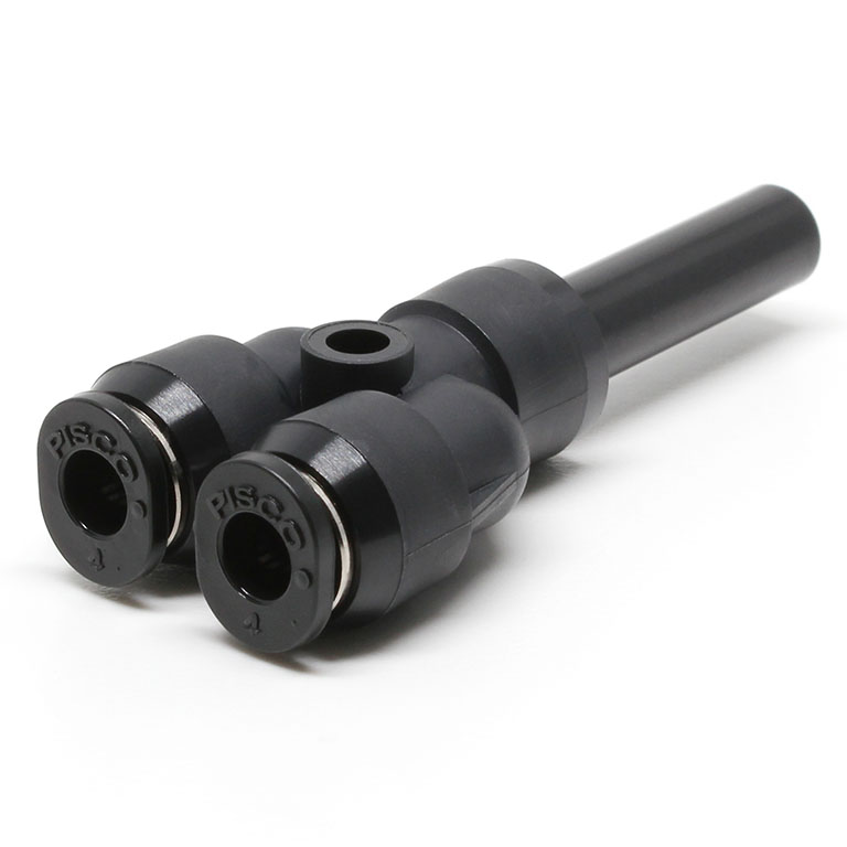 Đầu Nối Nhanh Khí Nén Giữa Ống Khí Và Fitting Dạng Nối Giảm Chữ Y Pisco PWJ6-4M-C