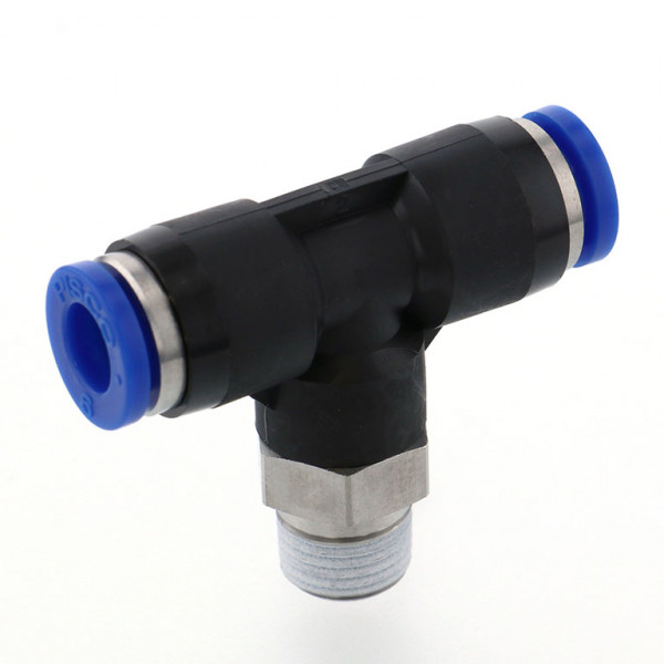 Đầu Nối Nhanh Khí Nén Dạng Chữ T Ren Ngoài Pisco SPB12-02