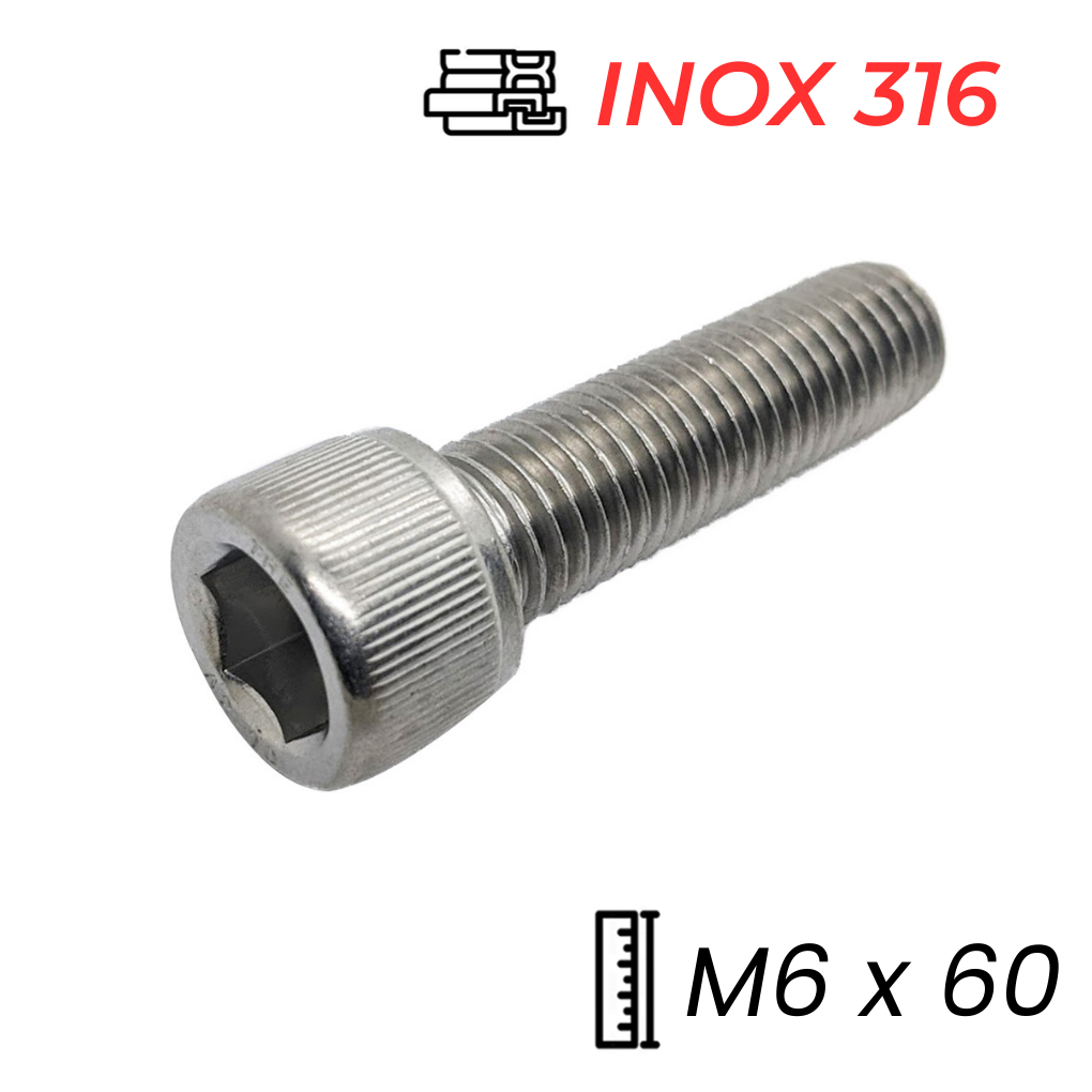 Lục Giác Chìm Đầu Trụ Inox 316 DIN912 M6x60