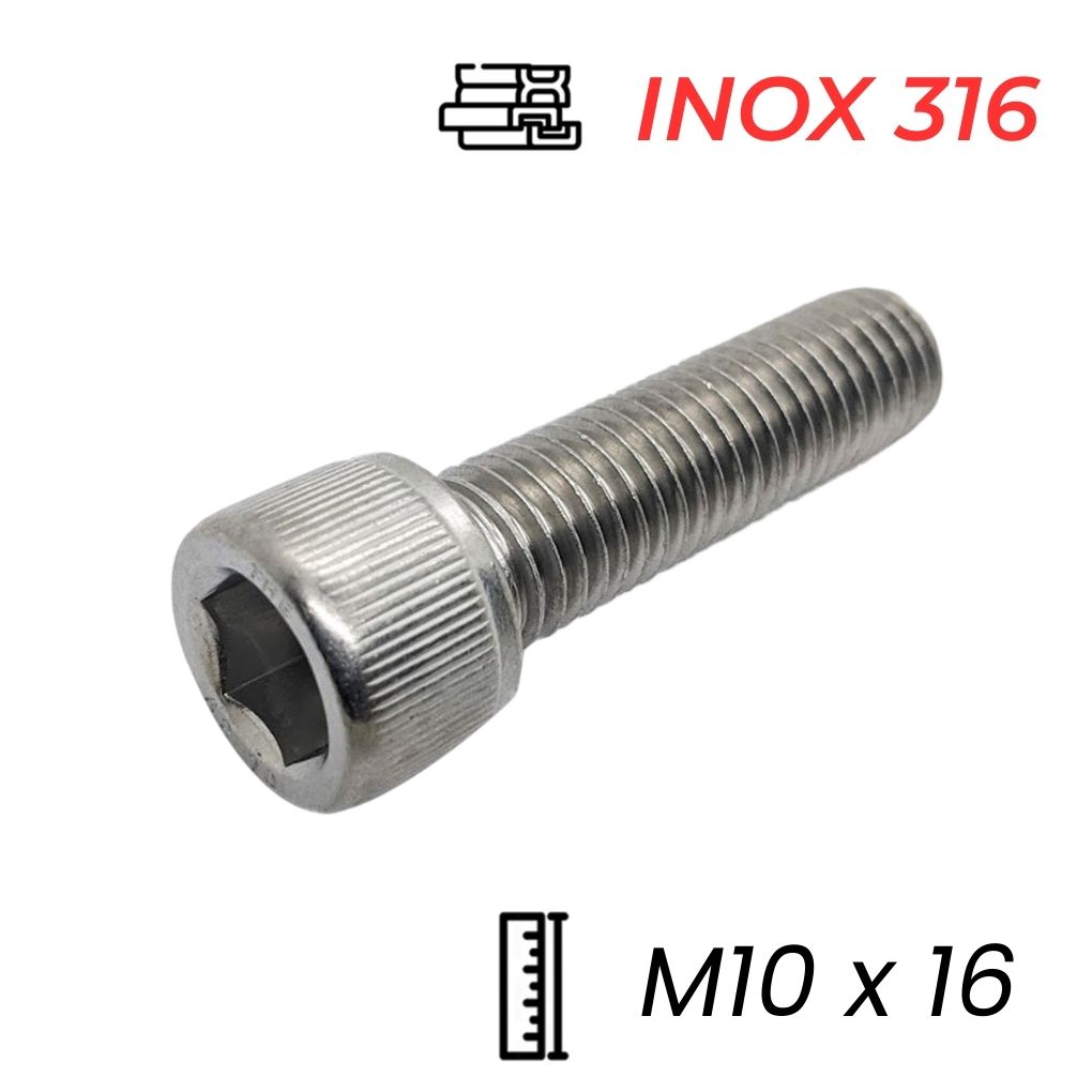 Lục Giác Chìm Đầu Trụ Inox 316 DIN912 M10x16