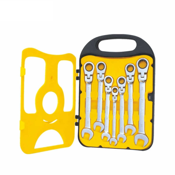 Bộ Cờ Lê Vòng Miệng Tự Động Đầu Lắc Léo 7 Chi Tiết 10-19 mm Bosi BS431607