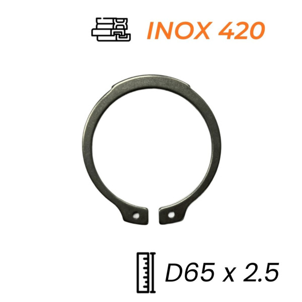 Phe Gài Trục Inox 420 DIN471 D65x2.5