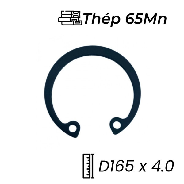 Phe Gài Lỗ Thép 65Mn DIN472 D165x4.0