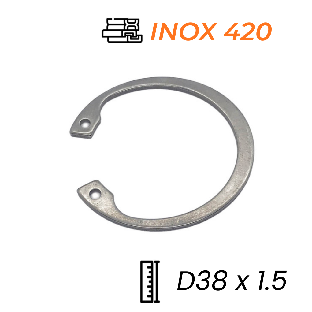 Phe Gài Lỗ Inox 420 DIN472 D38x1.5
