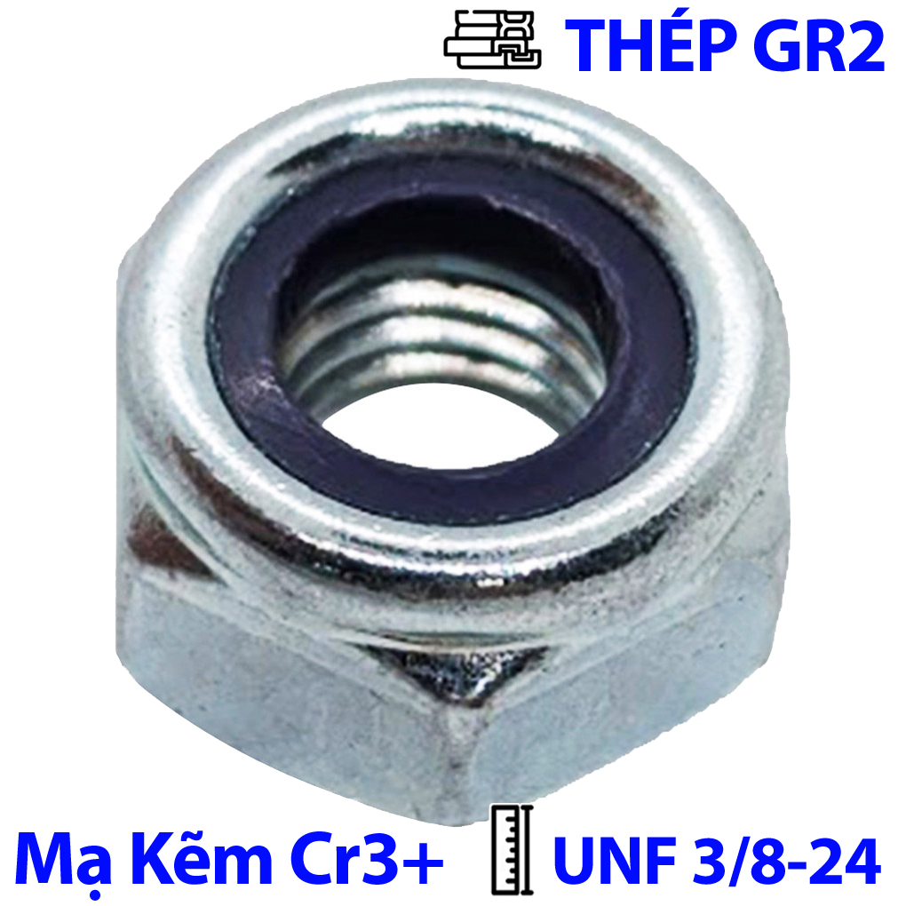 Tán Keo Thép Mạ Kẽm Trắng Cr3+ GR 2 UNF 3/8-24 (NE)