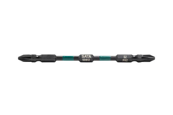 Bộ 10 Mũi Vít Bake 2 Đầu 1/4" Thép Đen #1×110 mm SATA 59811