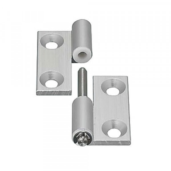 Bản Lề Phải Tháo Rời Nhôm Hợp Kim Mạ Anodized Trắng (HHPNR5) L 47 mm