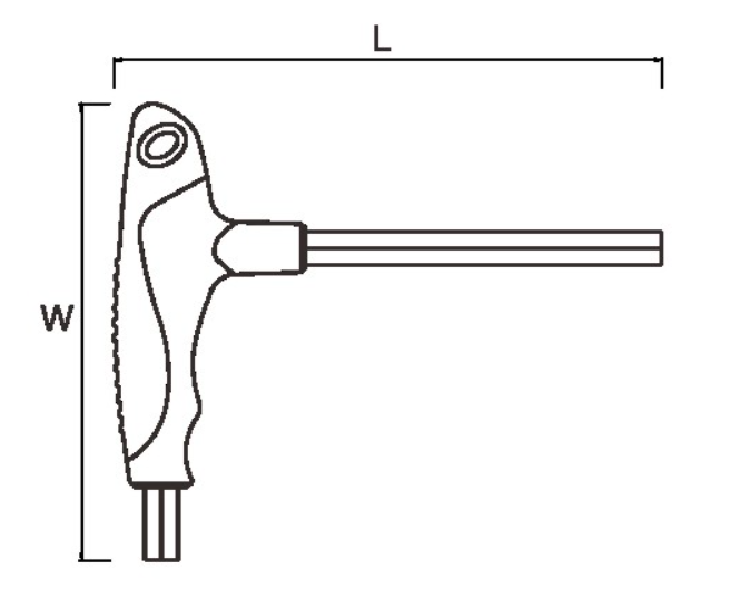 Bản vẽ kỹ thuật Lục Giác Đầu Bi Chữ T Cán Hai Màu 10x255 mm Bosi BS428110