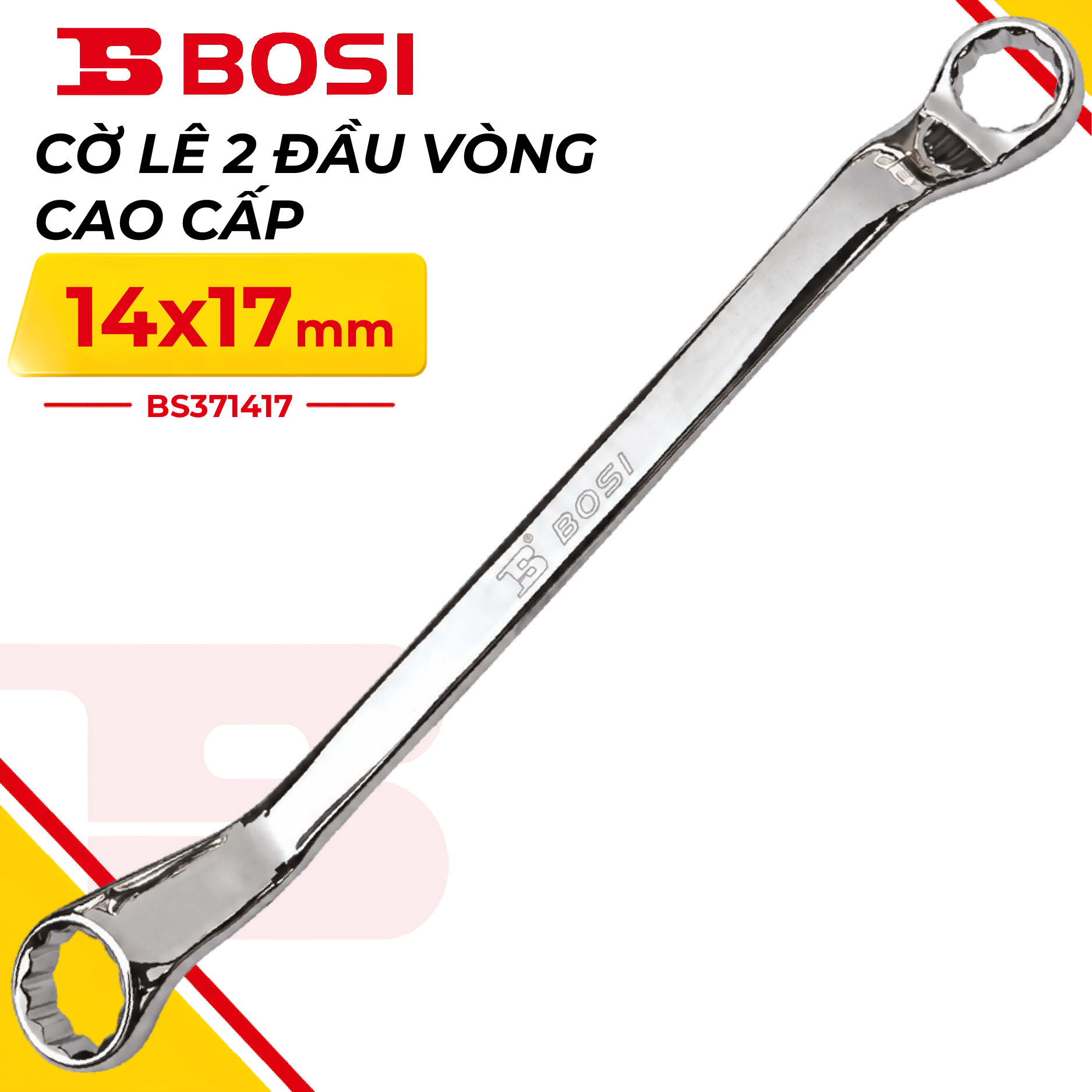 Cờ Lê 2 Đầu Vòng Cao Cấp 14x17 mm Bosi BS371417