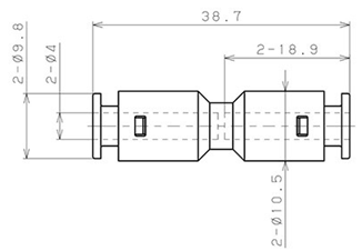 Bản vẽ kỹ thuật Đầu Nối Nhanh Khí Nén Dạng Thẳng Pisco APU4-N