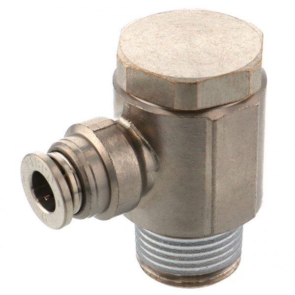 Đầu Nối Nhanh Khí Nén Cong 90° Đầu Lục Giác Trụ Ren Ngoài Pisco KH6-M5-1
