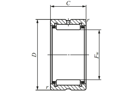 Bản vẽ kỹ thuật Vòng Bi Kim Gia Công 35x48x30 mm IKO TR 354830
