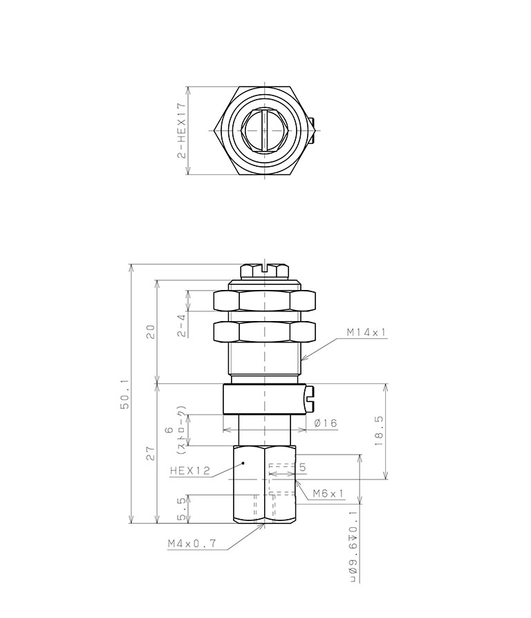 Bản vẽ kỹ thuật Giá Đỡ Nấm Hút Chân Không Có Lò Xo, Pisco VPD-M4-6-M6