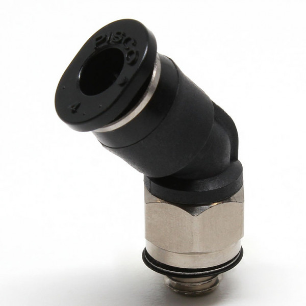 Đầu Nối Nhanh Khí Nén Dạng Cong 45° Ren Ngoài Pisco PLH4-M5M-C
