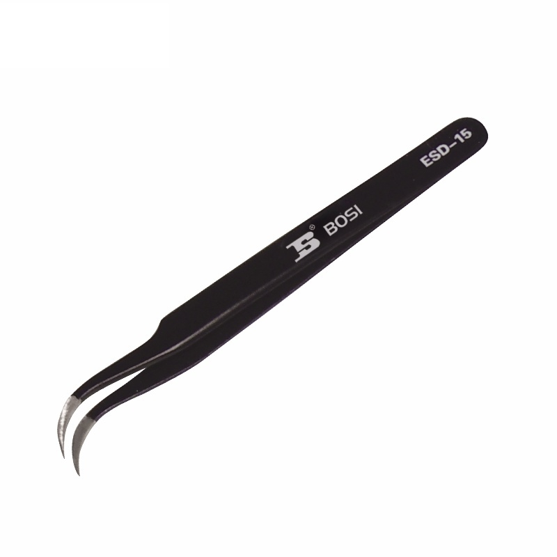 Nhíp Inox Chống Tĩnh Điện 120x9x2 mm Bosi BS459034