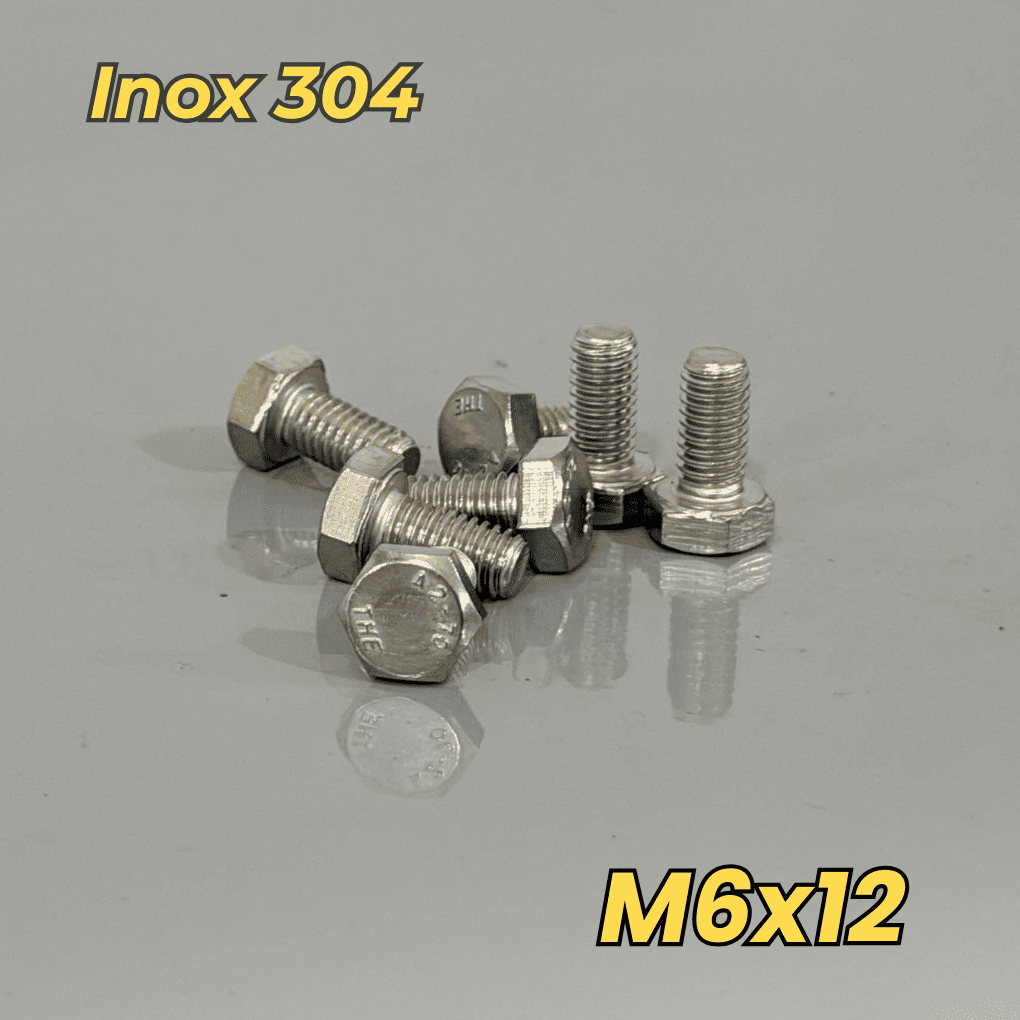 Bulong Inox 304 DIN933 M6x12