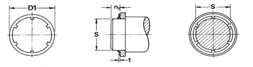 Bản vẽ kỹ thuật Phe Gài Trục Trơn Loại RESS Thép 65Mn D4mm (50Cái/Bịch)